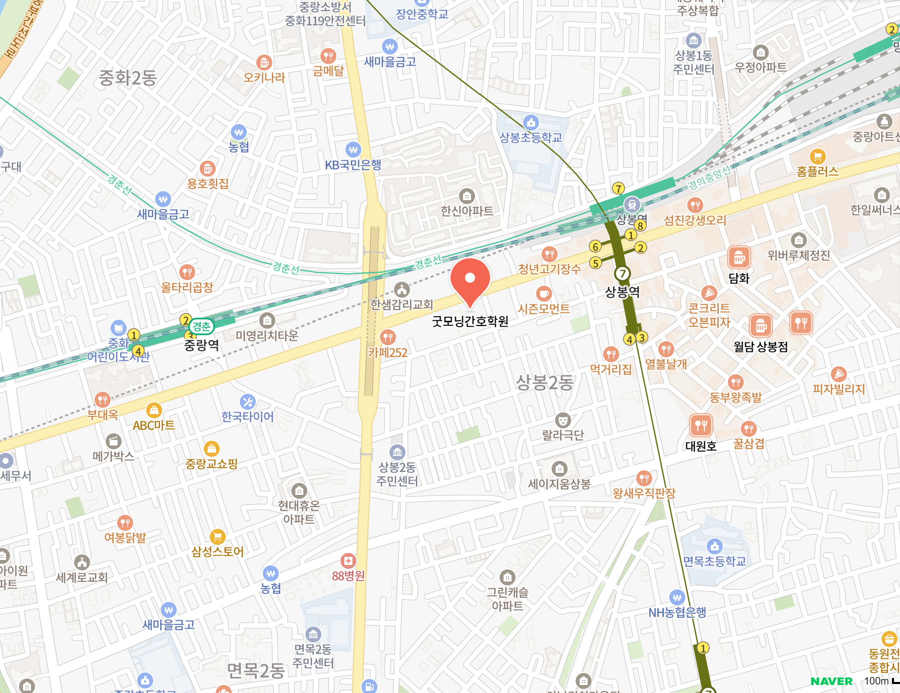 굿모닝간호학원 네이버지도 위치